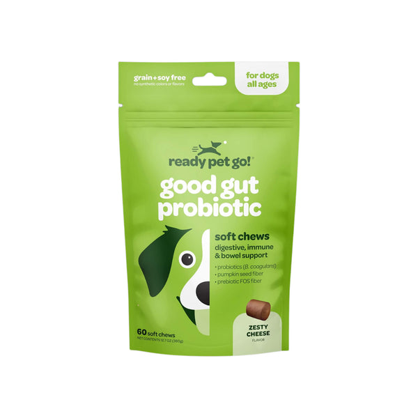 Ready Pet Go! Good Gut Probiotic Supplement for Dogs Front of Package