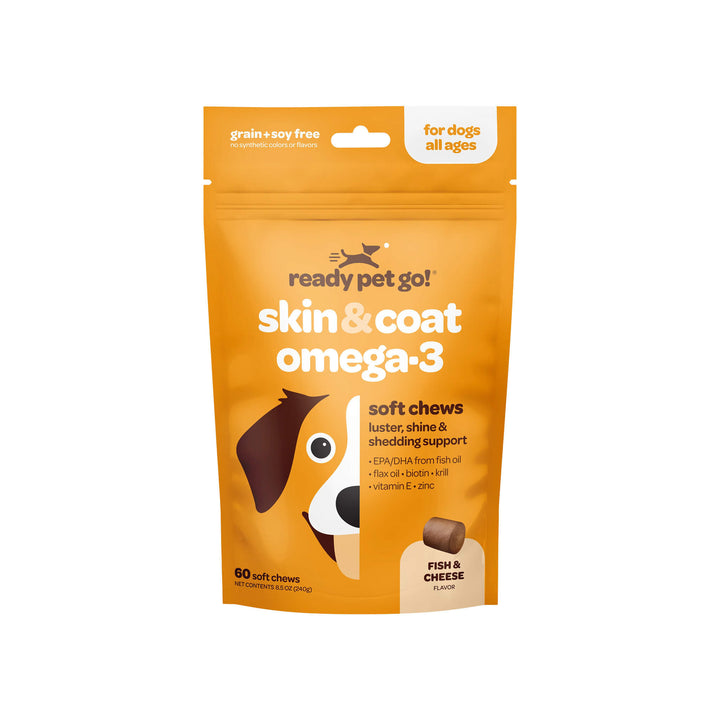 Ready Pet Go! Skin & Coat Omega-3 Supplement for Dogs Front of Package