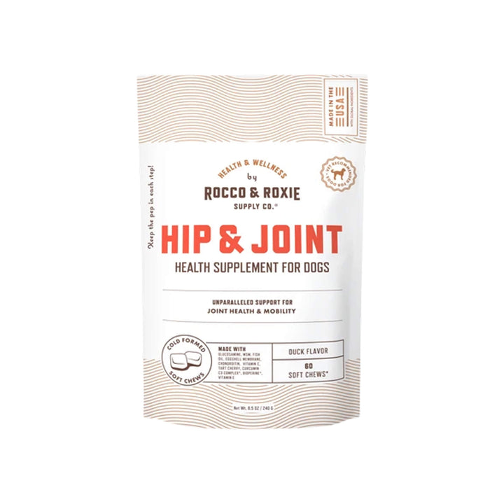 Rocco & Roxie Hip & Joint Health Supplement Soft Chews for Dogs Front of Package