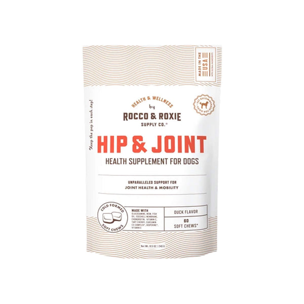 Rocco & Roxie Hip & Joint Health Supplement Soft Chews for Dogs Front of Package