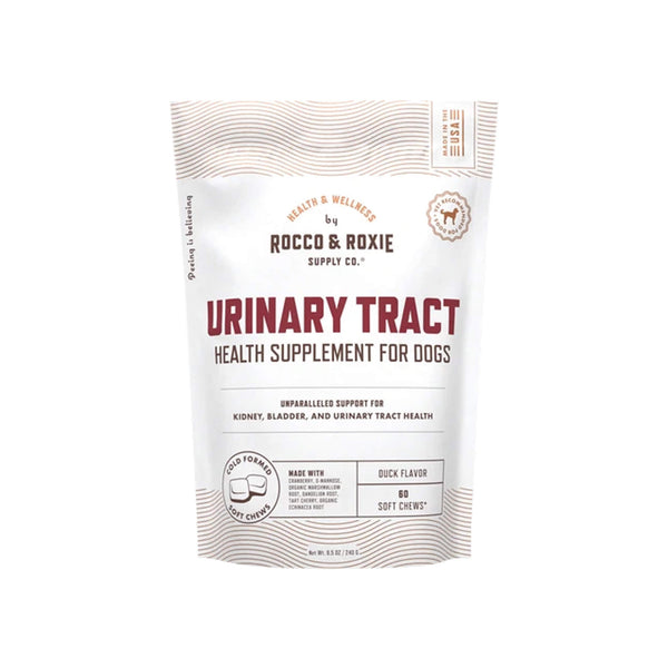 Rocco & Roxie Urinary Tract Health Supplement Soft Chews for Dogs Front of Package