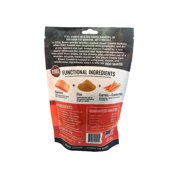 Smart Cookie Skin & Coat Salmon Dog Treats Package Back