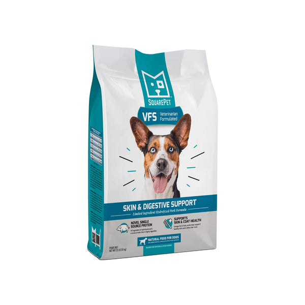 Square Pet VFS Skin & Digestive Support Dry Dog Food Front of Bag