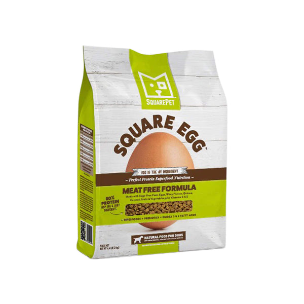 Square Pet Square Egg Meat Free Formula Dry Dog Food Front of Bag