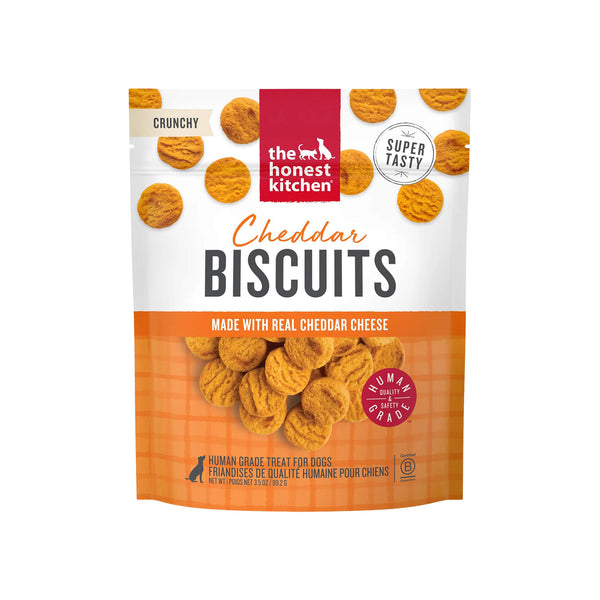 The Honest Kitchen Cheddar Biscuits Dog Treats Front of Package