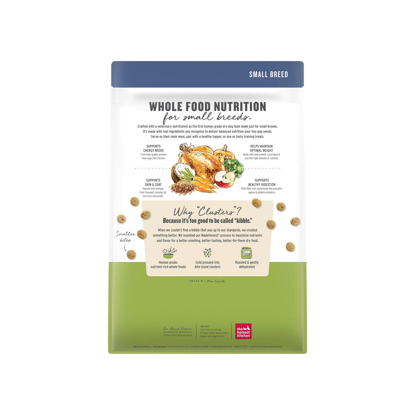 The Honest Kitchen Whole Food Clusters Chicken Small Breed Grain-Free Dry Dog Food, 10-lb