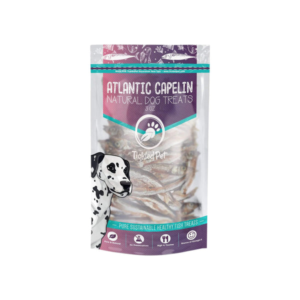 Tickled Pet Icelandic Whole Capelin Dog Treats Front