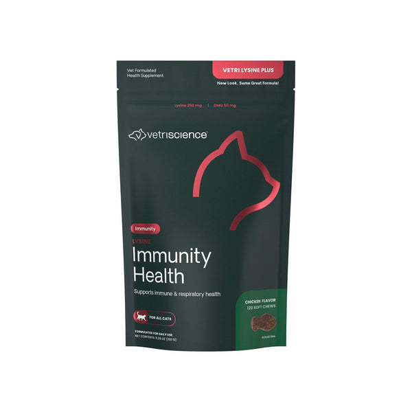 VetriScience Lysine Immunity Health Soft Chews for Cats Front of Package