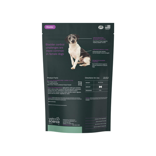 VetriScience Female Bladder Health Soft Chews Back of Bag