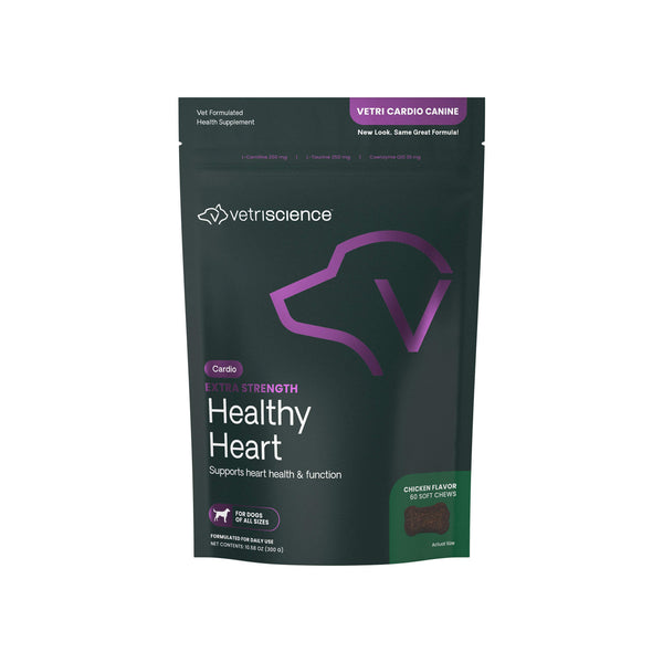 VetriScience Extra Strength Healthy Heart Bite-Sized Chews Front of Bag