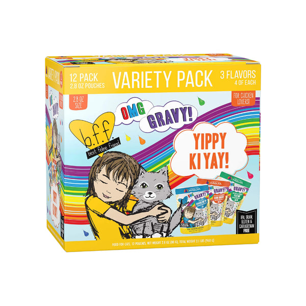 Best Feline Friend OMG Gravy! Grain Free Wet Cat Food Stew Pouches