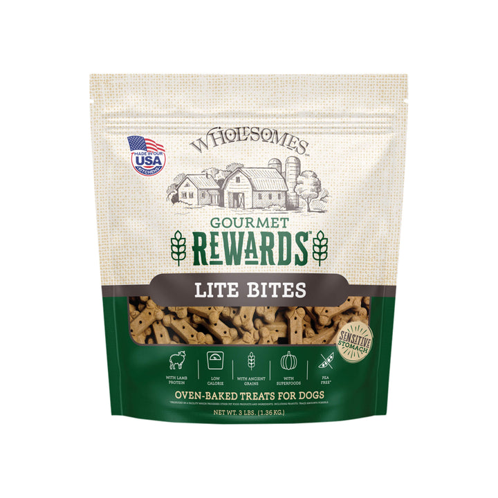Wholesomes Gourmet Rewards Lite Bites Low Calorie Dog Treats Front