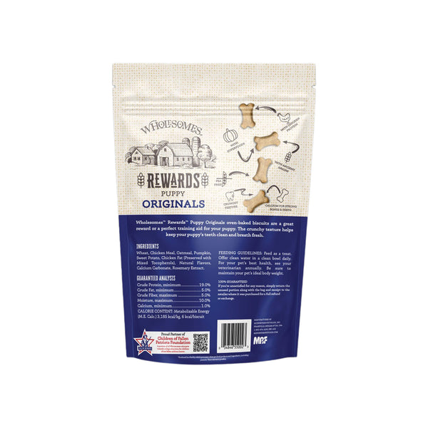 Wholesomes Classic Rewards Oven Baked Puppy Treats Back