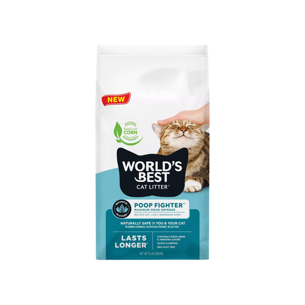 World's Best Cat Litter Poop Fighter Maximum Odor Defense Litter Bag Front