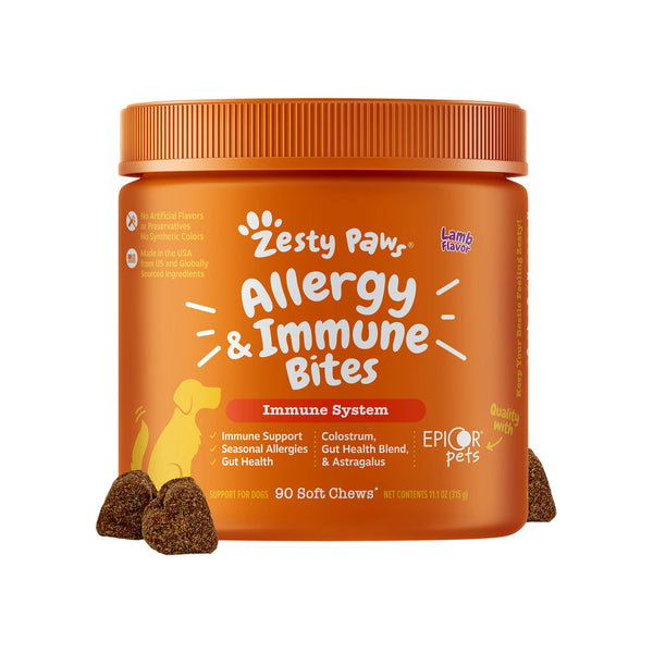 Zesty Paws Allergy & Immune Bites for Dogs Front of Package