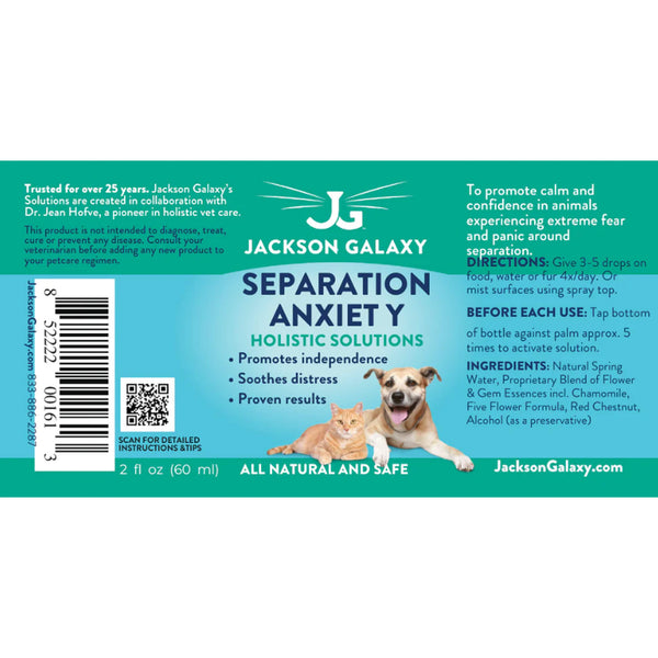 Jackson Galaxy Separation Anxiety Solution Label