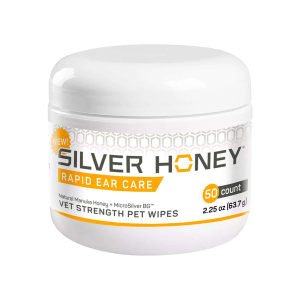 Silver Honey Rapid Ear Care Wipes for Dogs & Cats