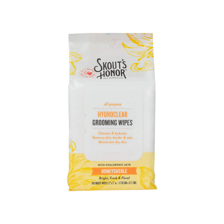 Skout's Honor HydroClear Grooming Wipes for Dogs & Cats