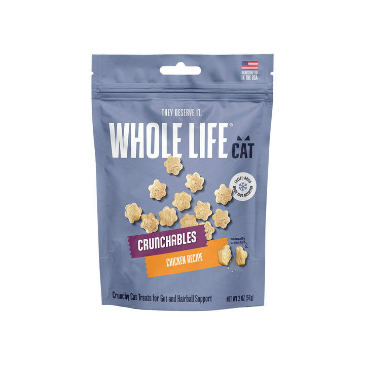 Whole Life Pet Crunchables Gut & Hairball Support Crunchy Cat Treats