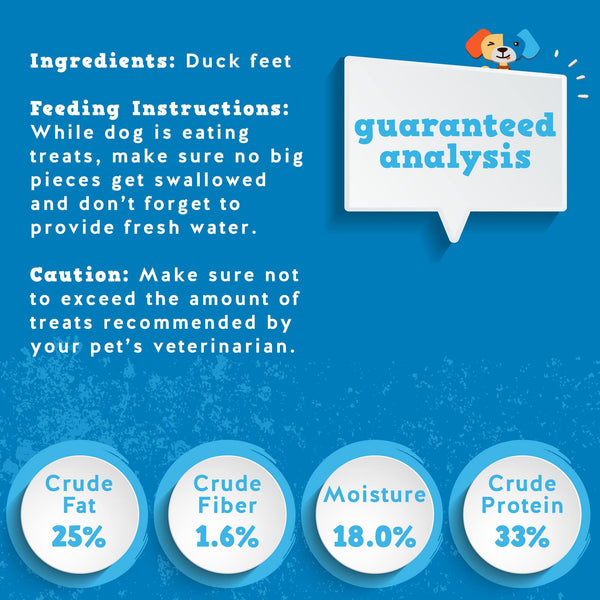 Bravo! Dry Roasted Duck Feet Dog Chews Bulk