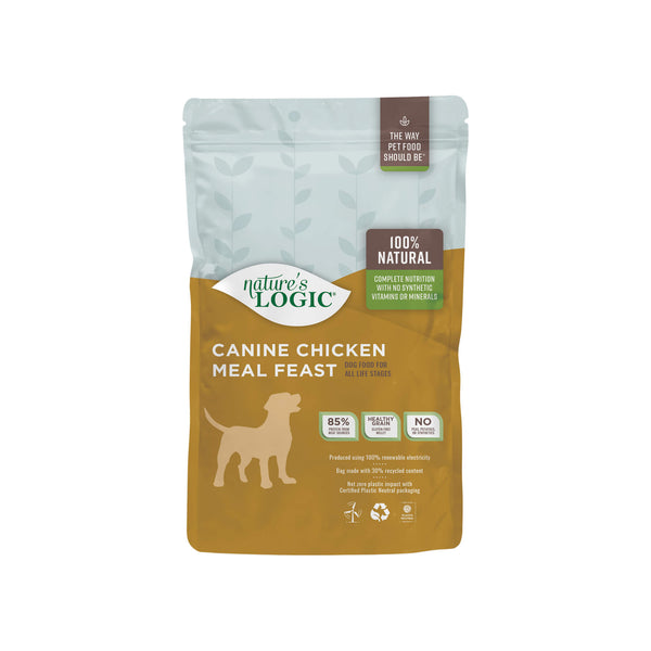 Nature's Logic Original Chicken Meal Feast Dry Food for Dogs Bag Front