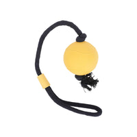 Rubber Ball with Rope, Yellow