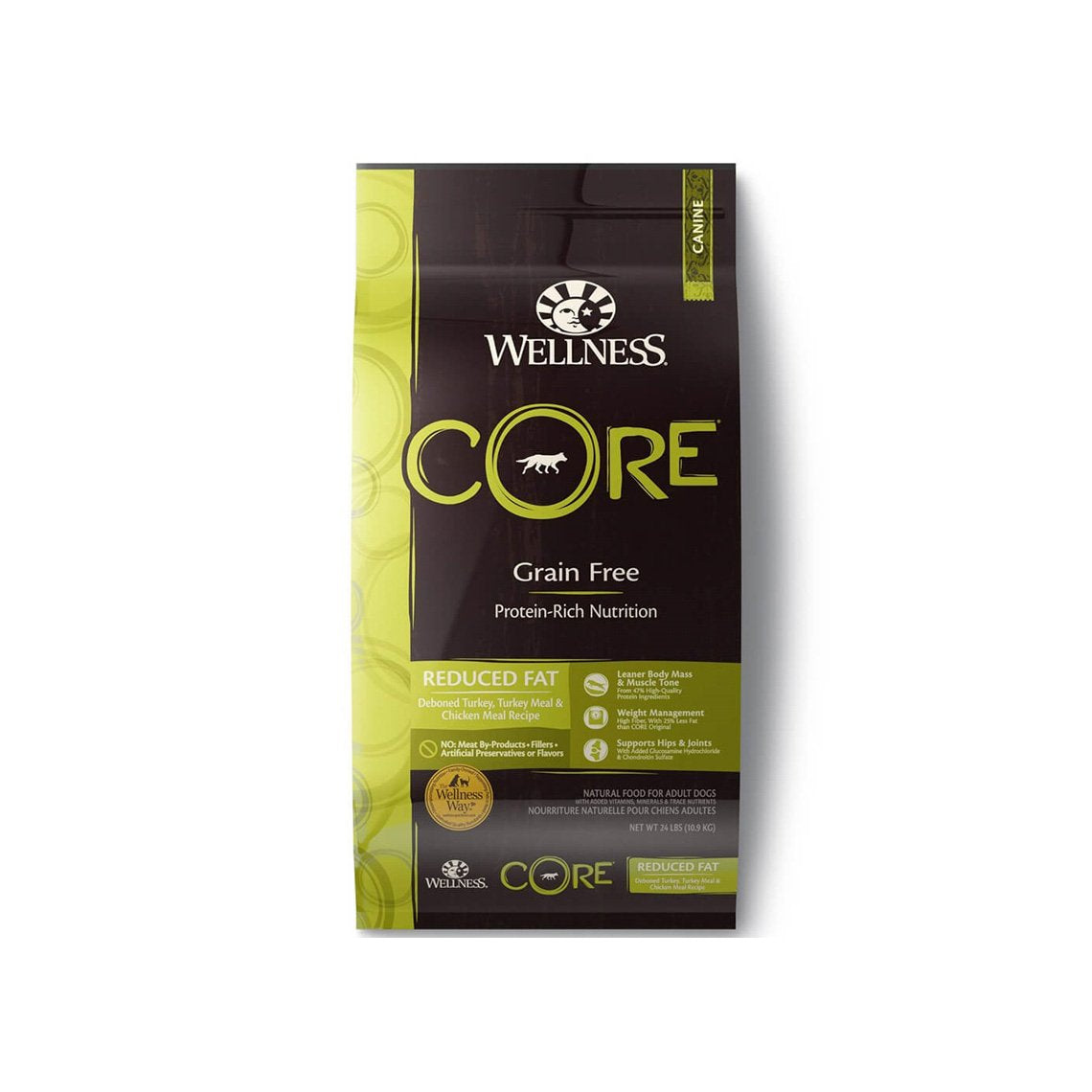 Wellness Core Grain Free Reduced Fat Dry Dog Food 24 lbs