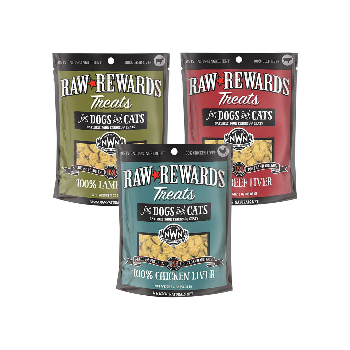  Northwest Naturals Raw Rewards Freeze-Dried Whitefish Treats  for Dogs and Cats - Bite-Sized Pieces - Healthy, 1 Ingredient, Human Grade  Pet Food, All Natural - 10 Oz (Pack of 3) : Pet Supplies