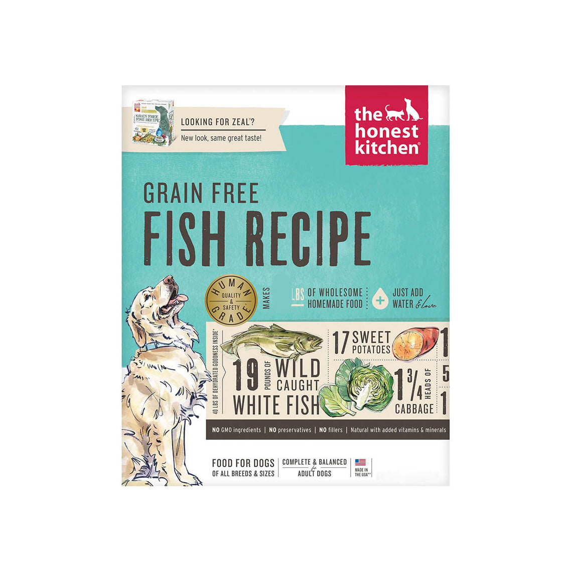 Honest Kitchen Grain Free Fish Recipe Dehydrated Dog Food Only