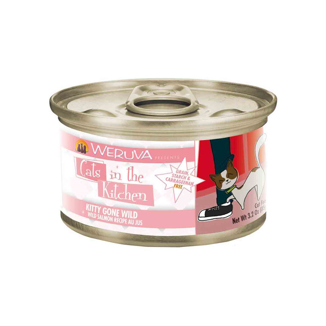 Weruva Cats in The Kitchen Kitty Gone Wild Canned Cat Food 3.2 oz Case of 24