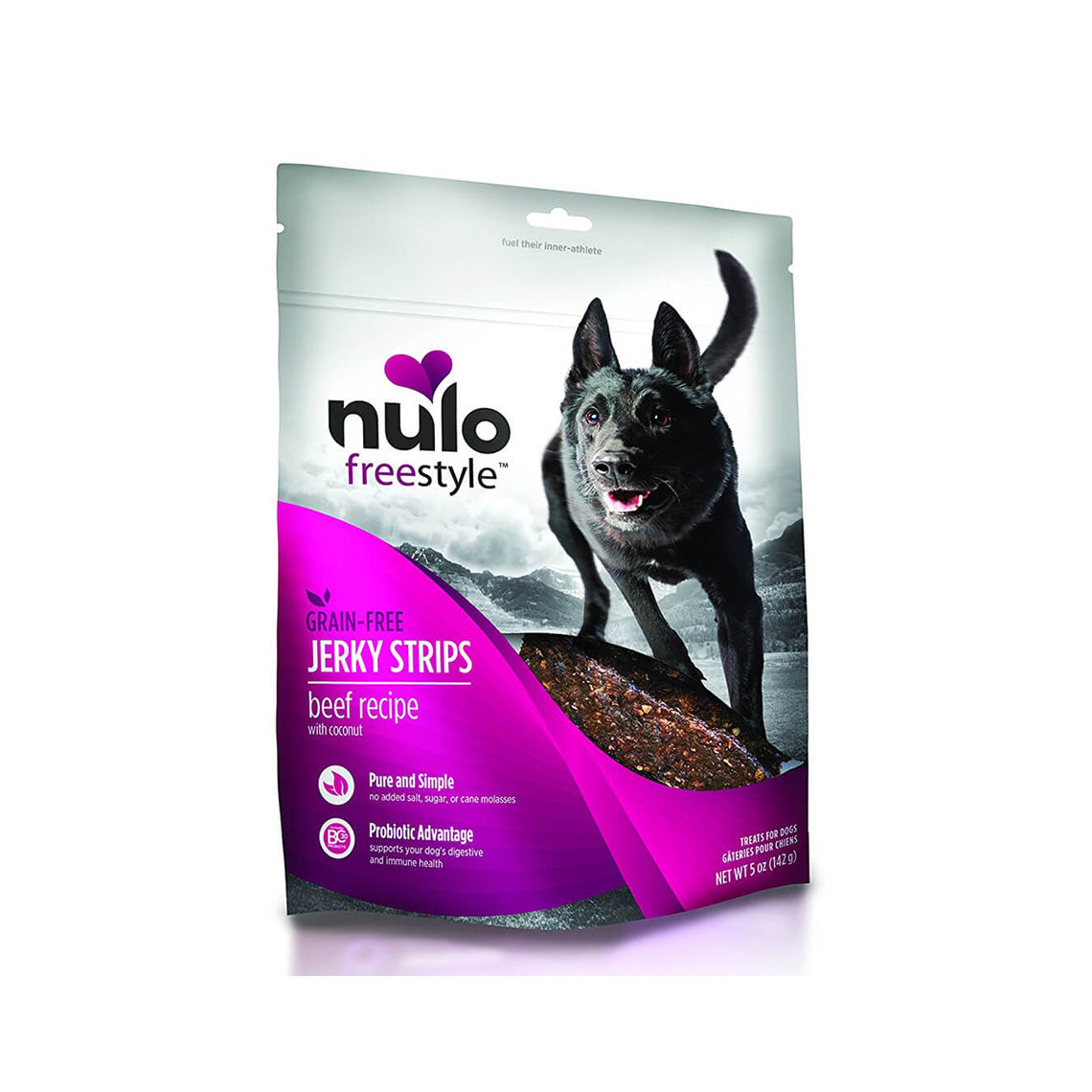 Nulo Freestyle Beef with Coconut Jerky Dog Treats 5oz