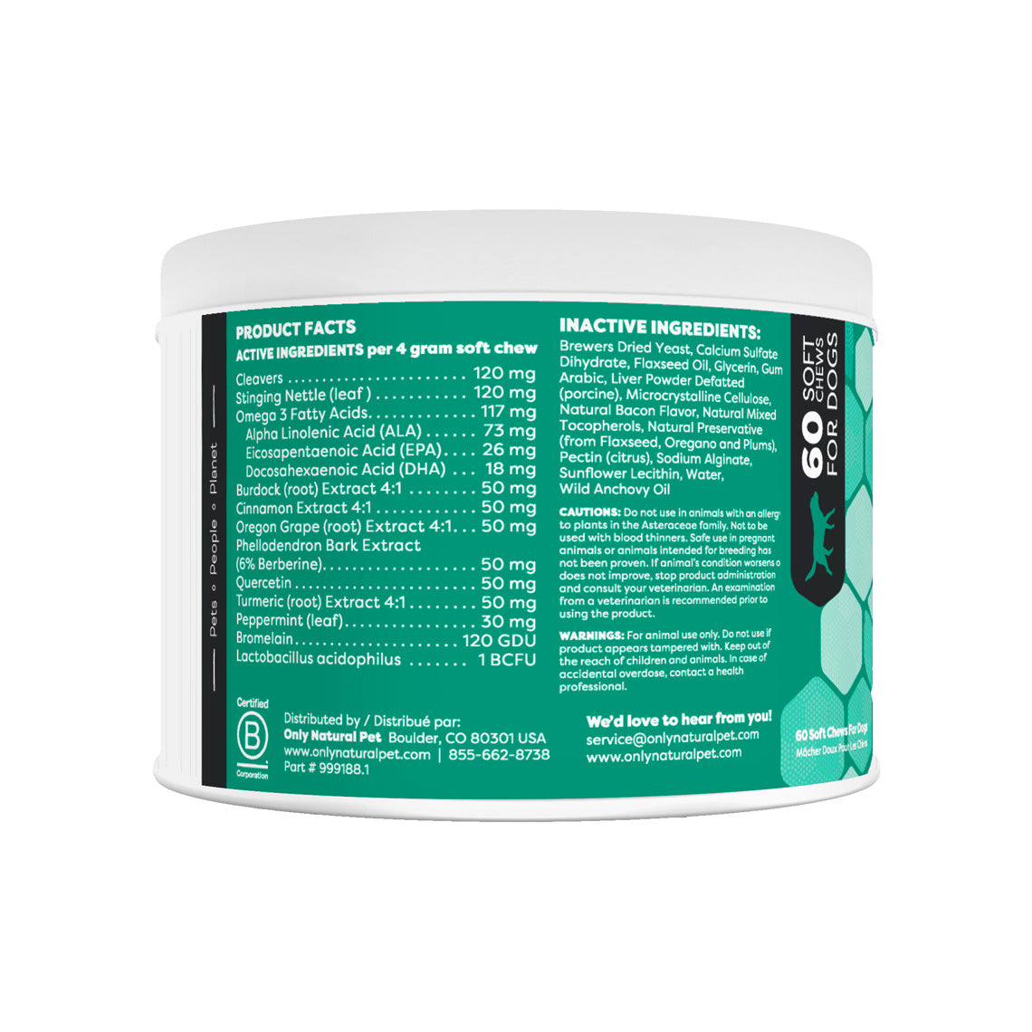 Aller Free Allergy Supplement for Dogs Only Natural Pet