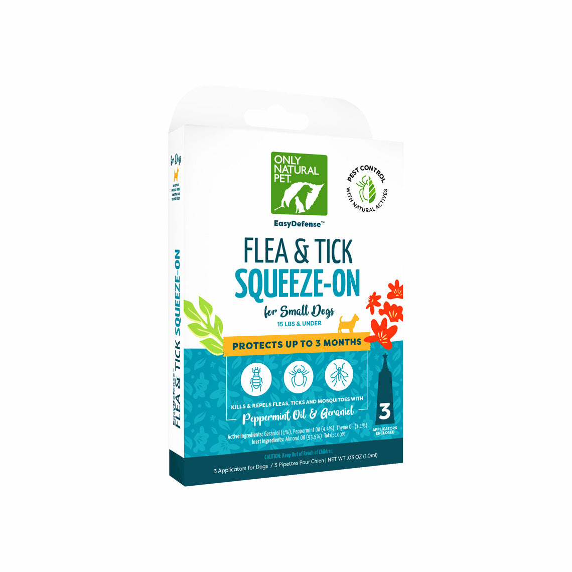EasyDefense Herbal Squeeze-On Flea Tick Repellent for Dogs
