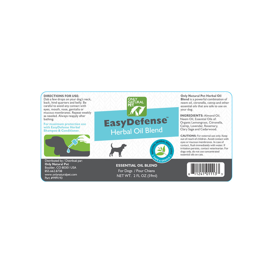 Herbal Blend Essential Oil Flea Tick Repellent for Dogs Only