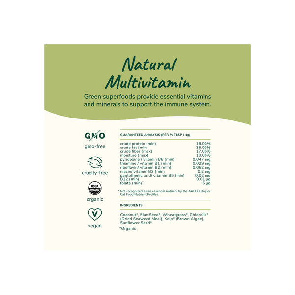 Kin + Kind Organic Healthy Skin & Coat Supplement for Cats & Dogs