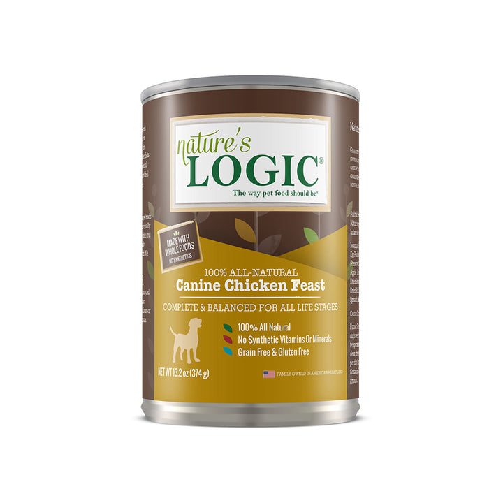 Nature's Logic Canine Chicken Feast 13.2 oz Canned Wet Food for Dogs