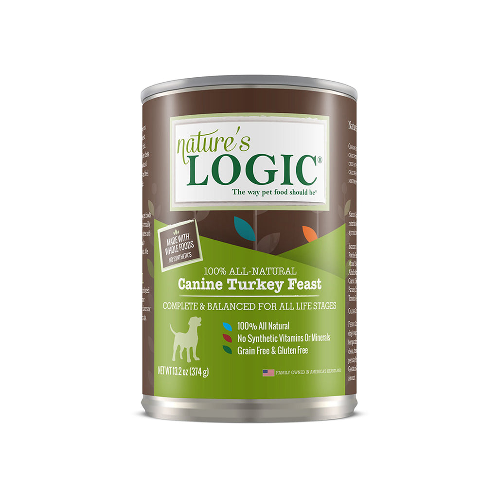 Nature's Logic Canine Turkey Feast 13.2 oz Canned Wet Food for Dogs