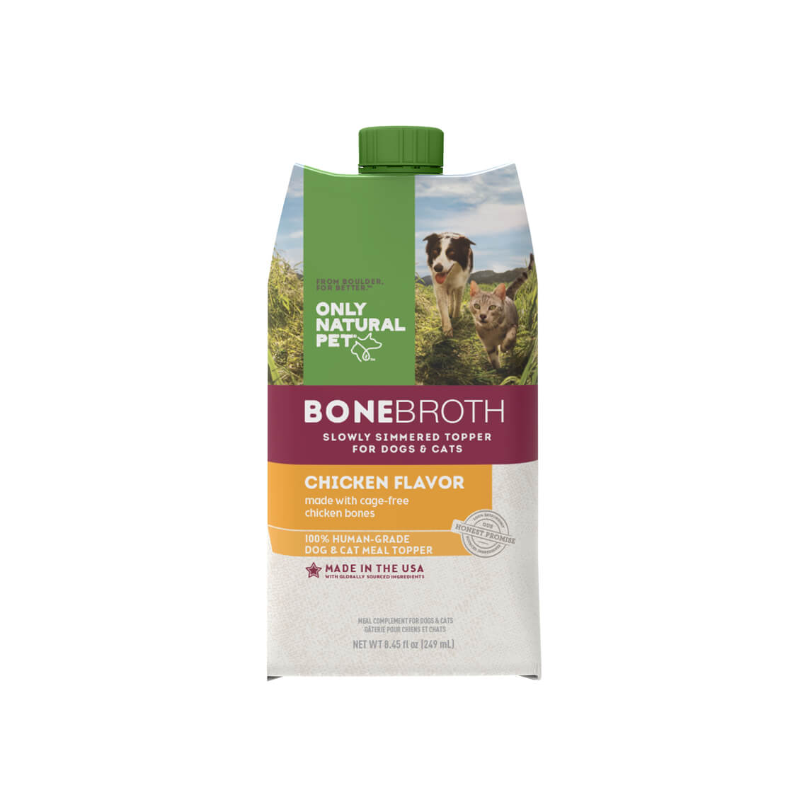 Cage Free Chicken Bone Broth for Dogs Cats Only Natural Pet