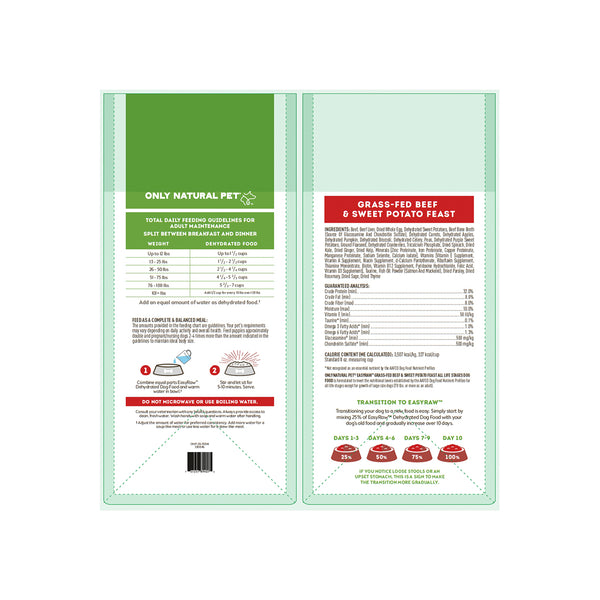 EasyRaw GrassFed Beef Dehydrated Dog Food Only Natural Pet