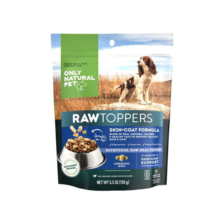 Only Natural Pet Raw Toppers Skin + Coat Formula Dog Food Topper