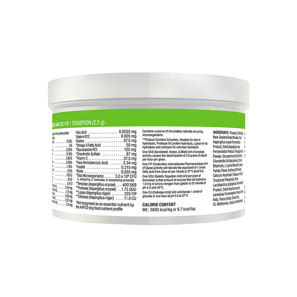 Only Natural Pet Senior Ultimate Daily Vitamin Powder for Dogs Jar Right View