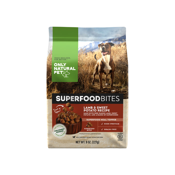 Only Natural Pet Superfood Bites Lamb & Sweet Potato Recipe Dog Food Meal Topper