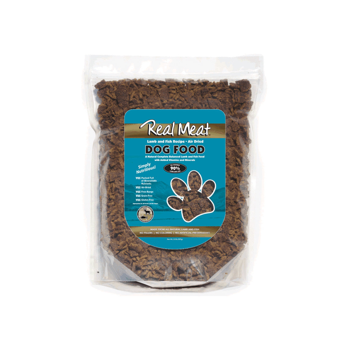 Real Meat Air Dried Dog Food (2lb) Lamb & Fish