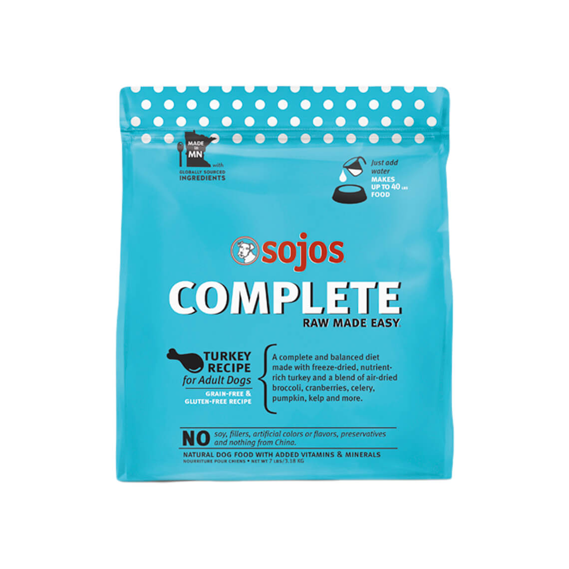 SOJOS Turkey Recipe Complete Dog Food 1.75 lb