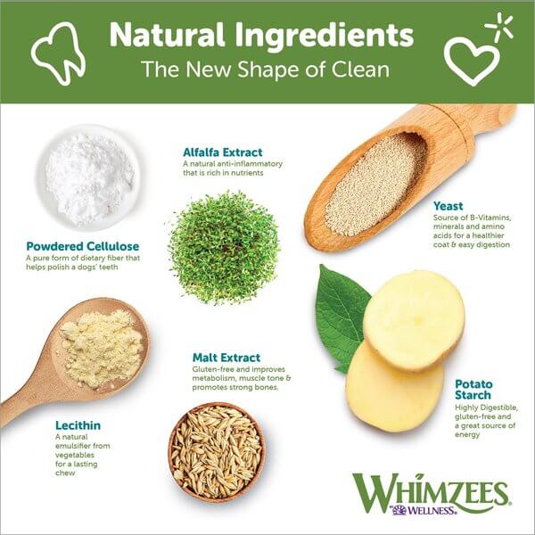 Whimzees Vegetarian Dental Chews for Dogs Only Natural Pet
